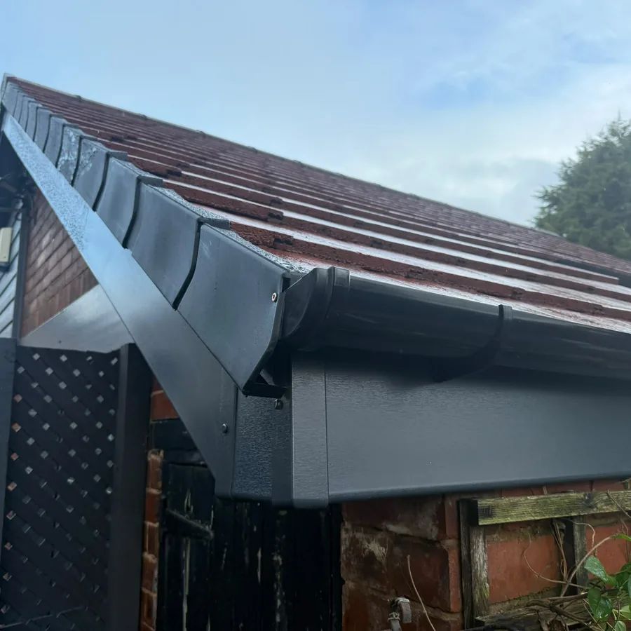 Anthracite fascias, dry verge and guttering